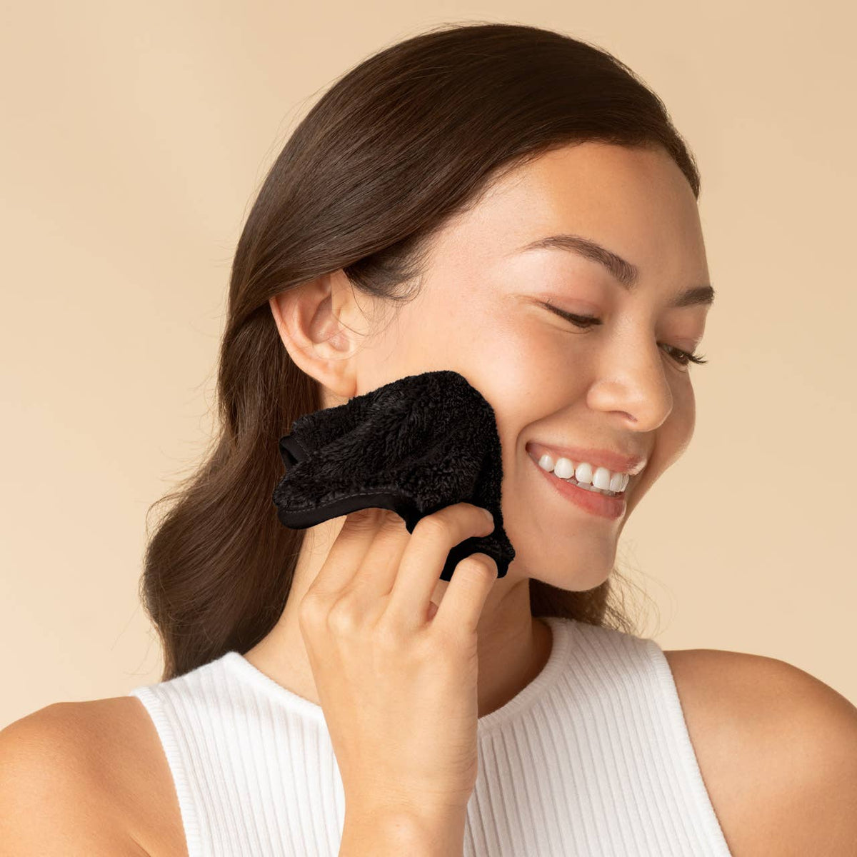 Microfiber Face Towels 3pc Set - Black, Feathered Farmhouse