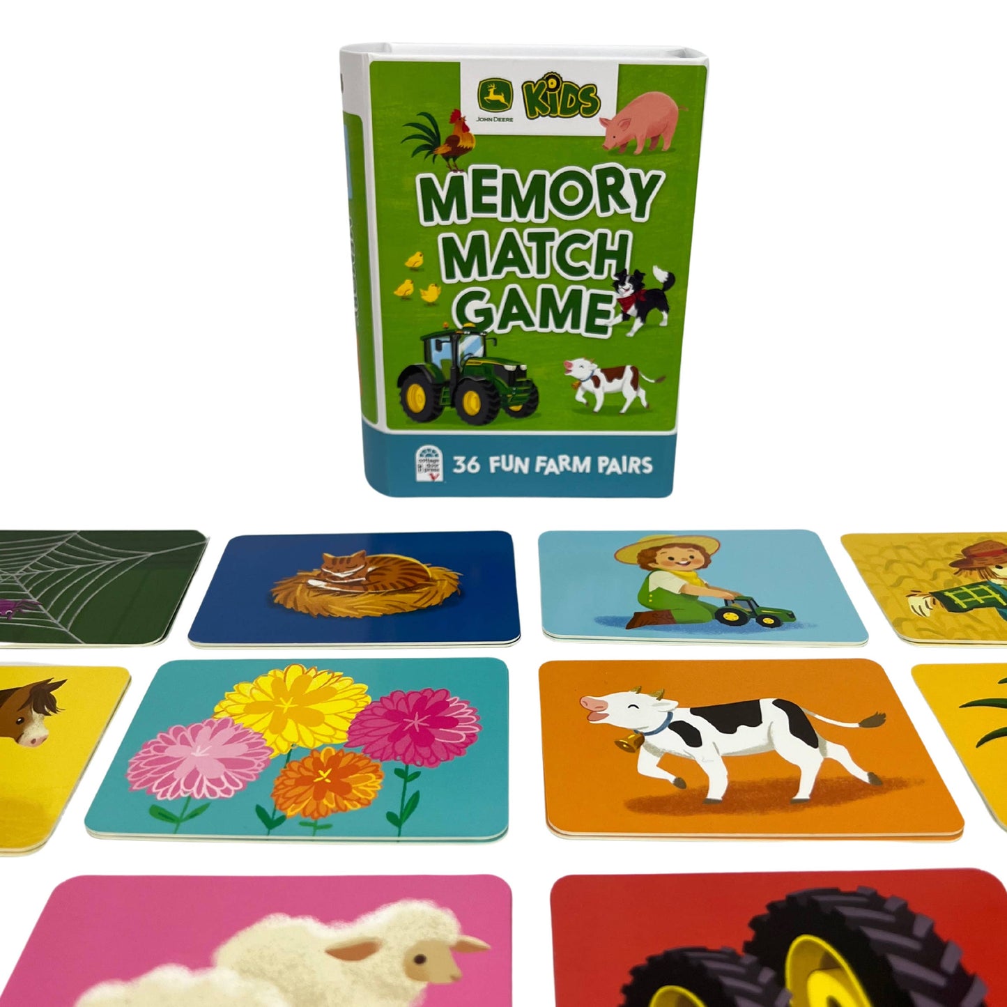 John Deere Kids Memory Match Card Game, Feathered Farmhouse
