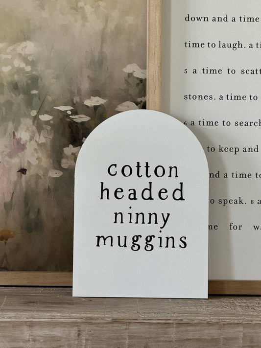 Cotton Headed Ninny Muggins Arch, Feathered Farmhouse