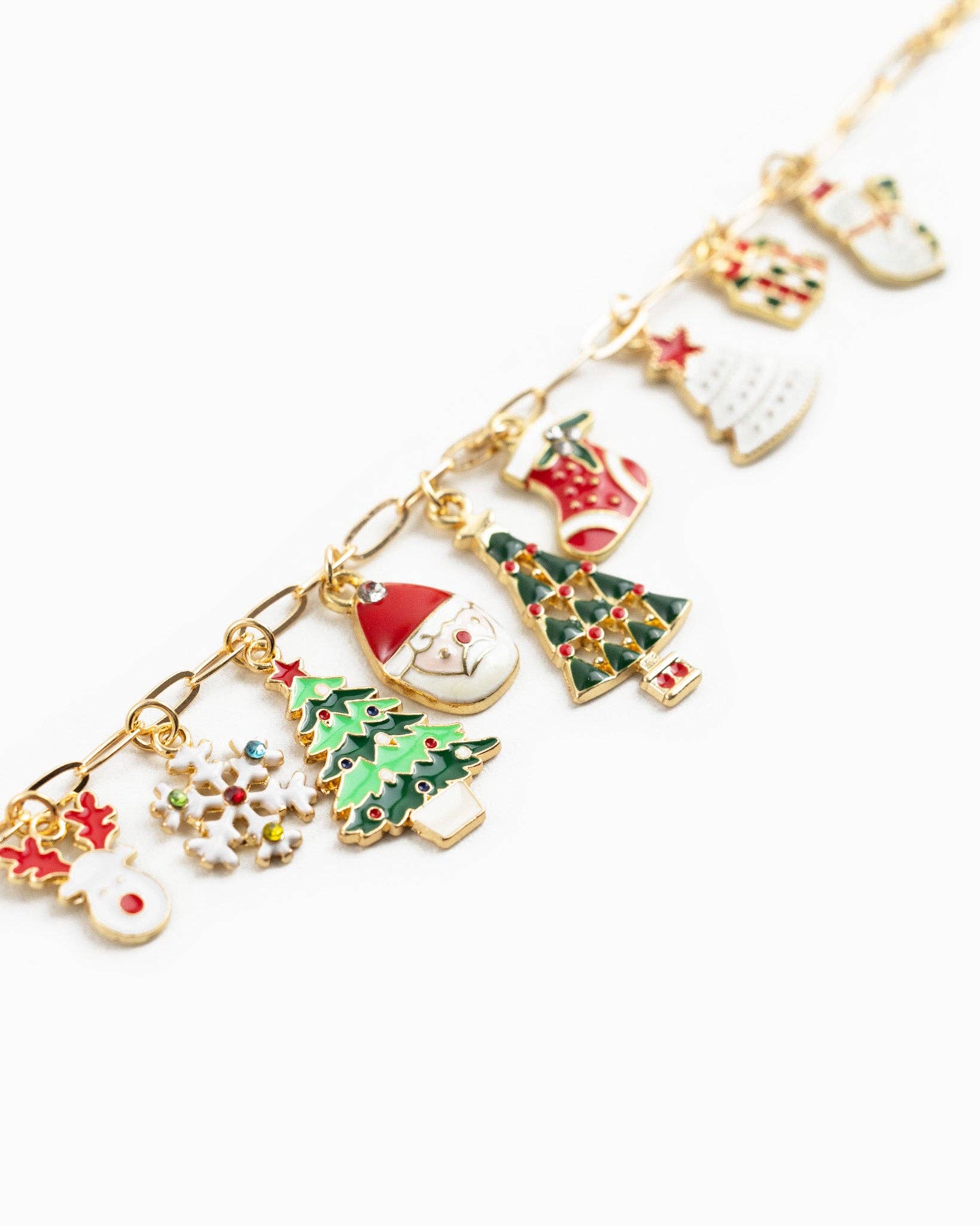 Classic Christmas Charm Bracelet, Feathered Farmhouse