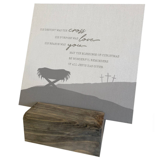 Manger to Cross Mini Canvas, Feathered Farmhouse