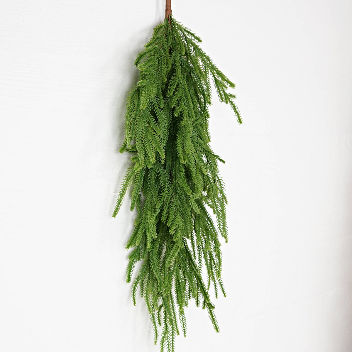 Evergreen Norfolk Pine Soft Touch Teardrop Swag, Feathered Farmhouse
