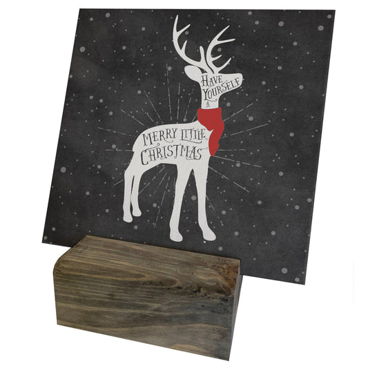Merry Little Christmas Mini Canvas, Feathered Farmhouse