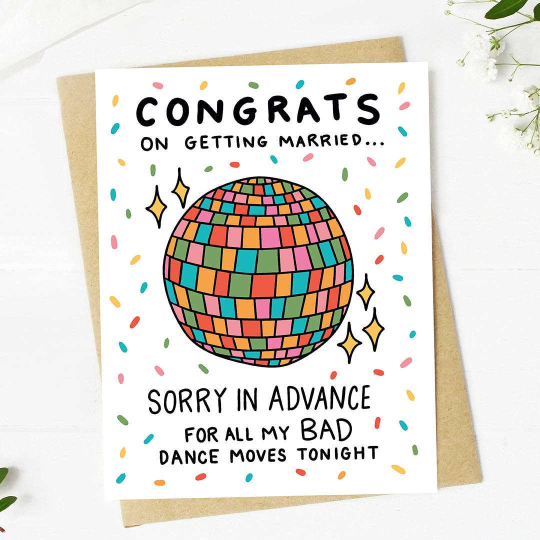 Dance Moves Wedding Card, Feathered Farmhouse