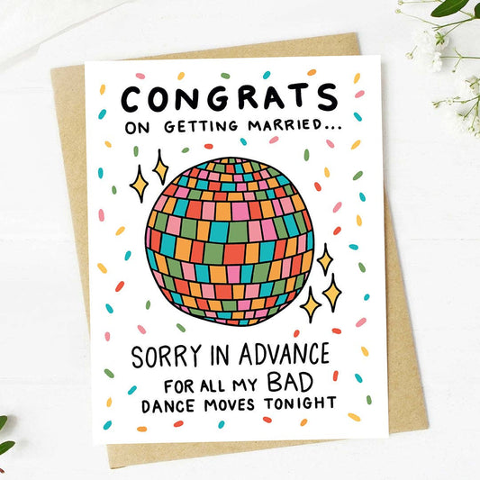 Dance Moves Wedding Card, Feathered Farmhouse