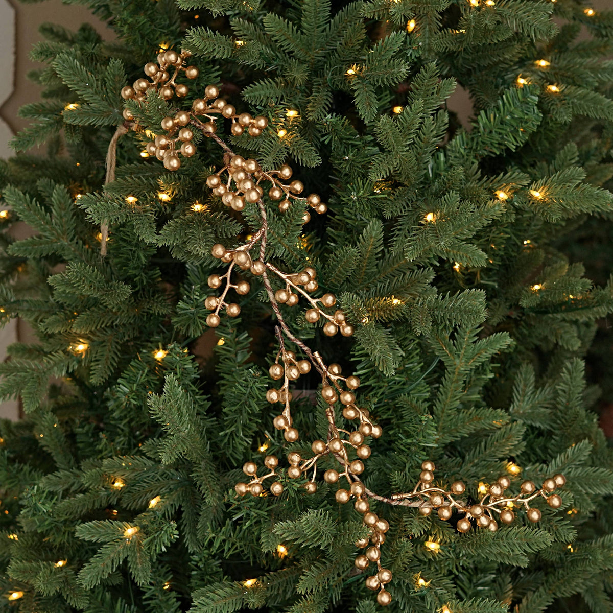 Gold Berry String Garland, Feathered Farmhouse