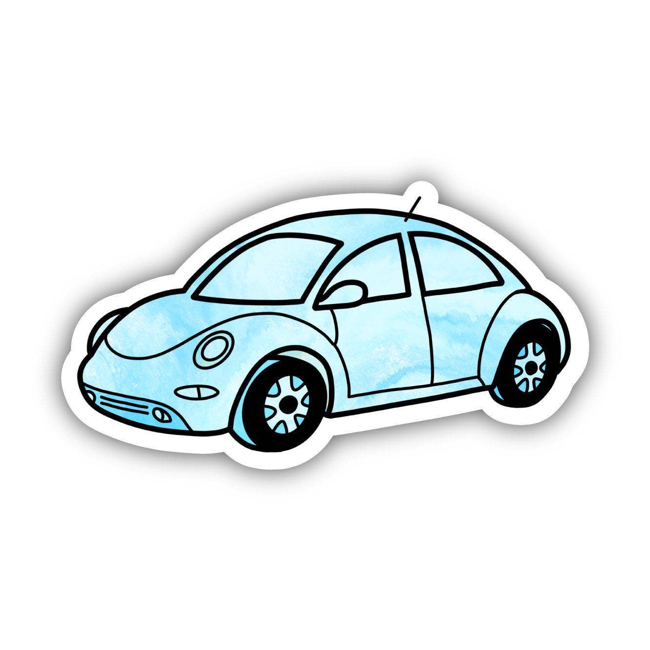 Blue Tie Dye Bug Car Sticker, The Feathered Farmhouse