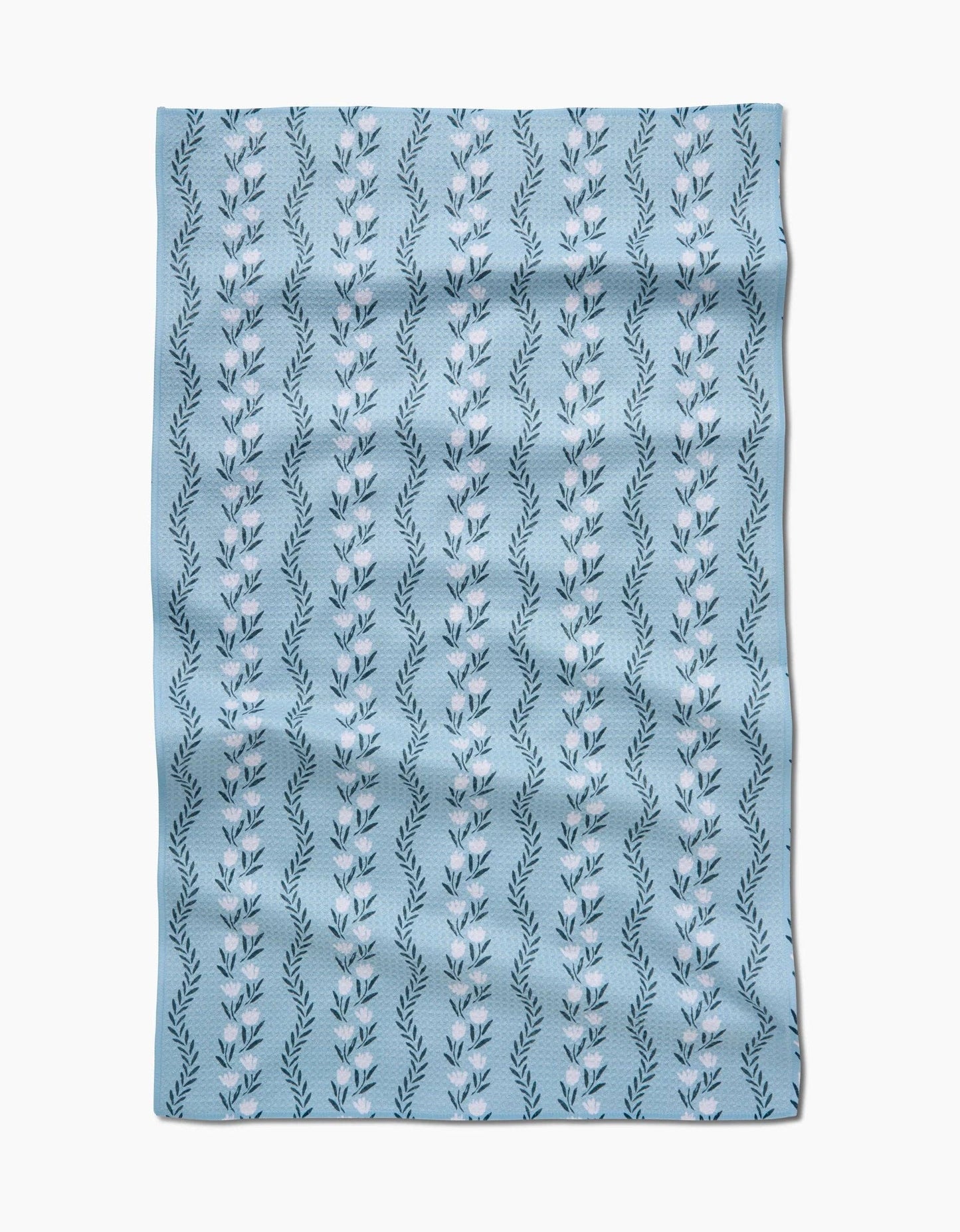 Vintage Floral Stripe Tea Towel, Feathered Farmhouse