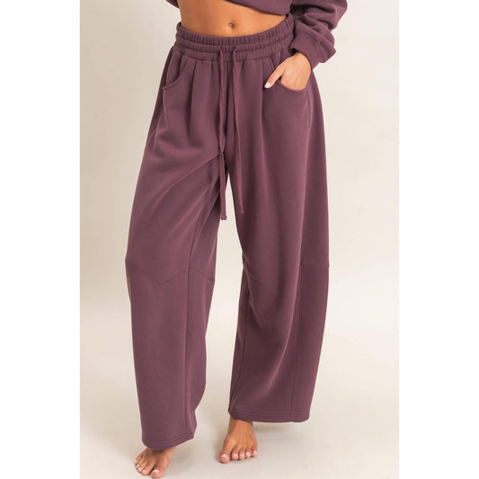 Drawstring Waist Barrel Sweatpants