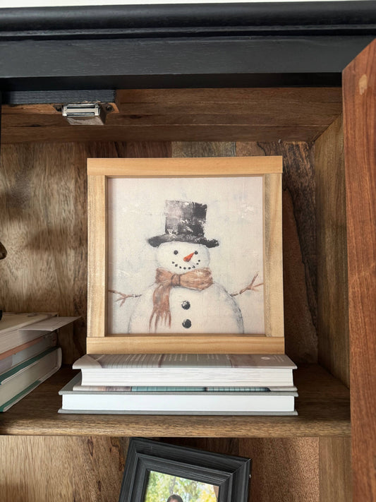 Vintage Snowman Decor, Feathered Farmhouse