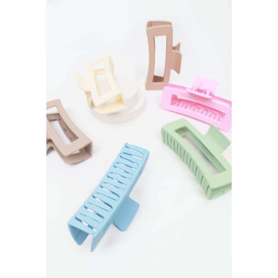 Pastel Shades Rectangle Hair Clip