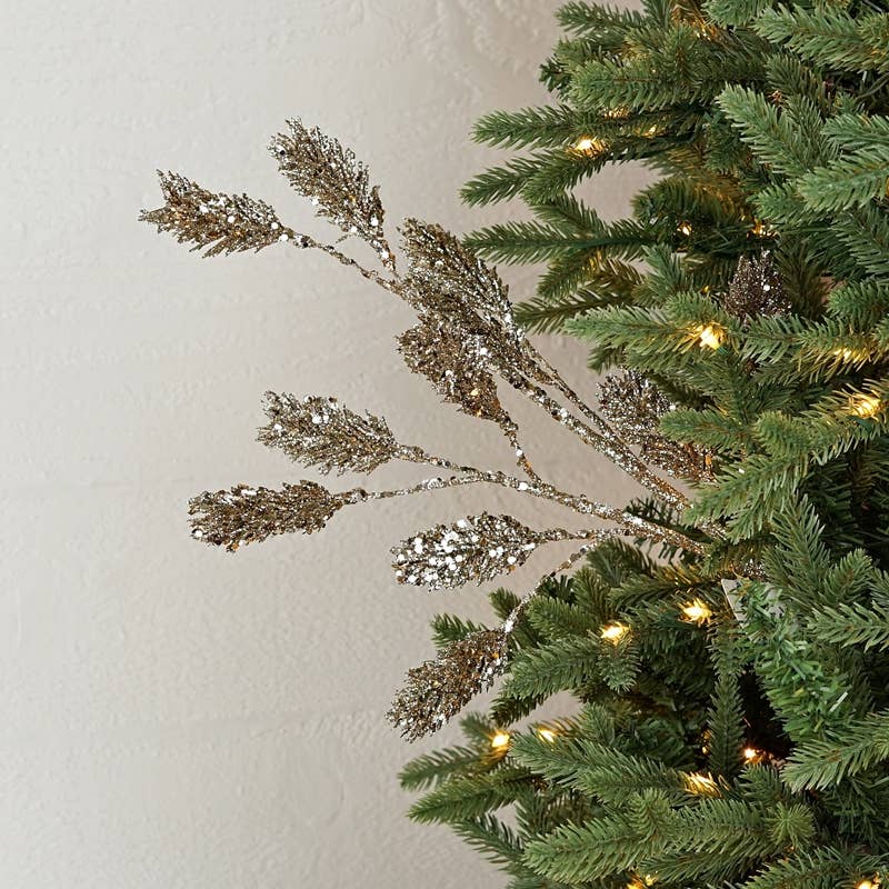 Glitter Logan Berry Spray, Feathered Farmhouse