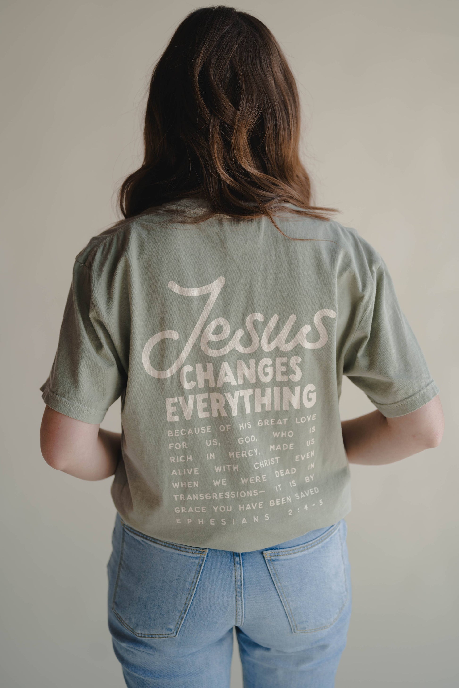 Jesus Changes Everything Tee, Feathered Farmhouse