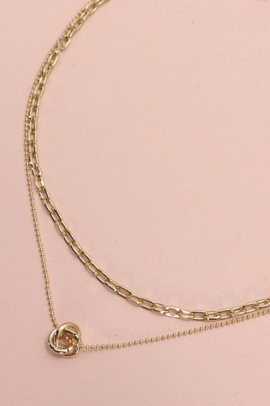 Gold Floral Bud Layer Necklace, Feathered Farmhouse
