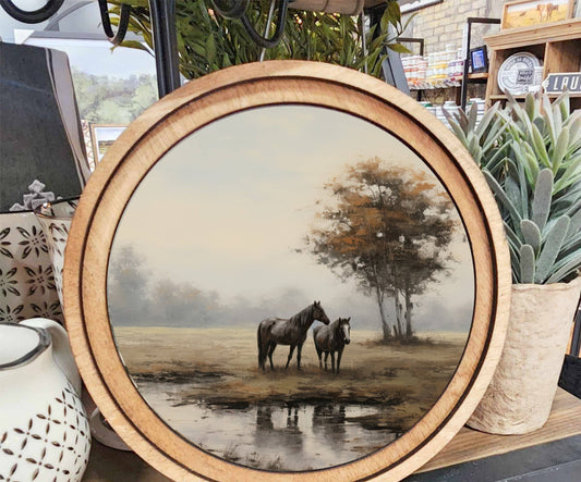 Pasture Horses Art, The Feathered Farmhouse