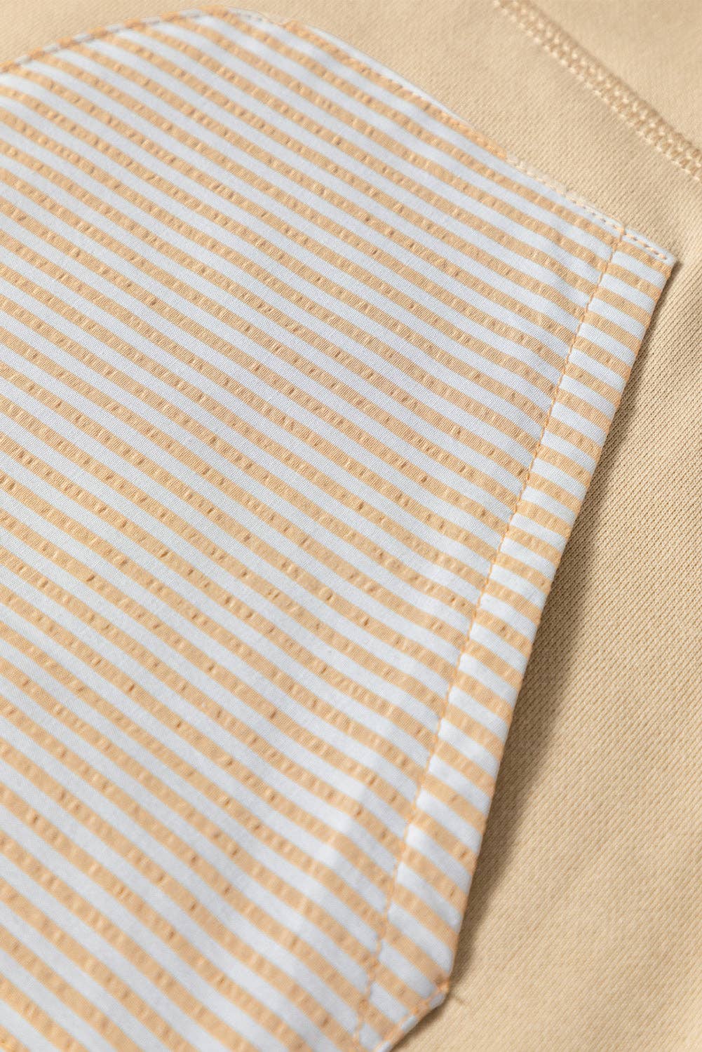 Stripe Patchwork Quarter Zip Top, Feathered Farmhouse