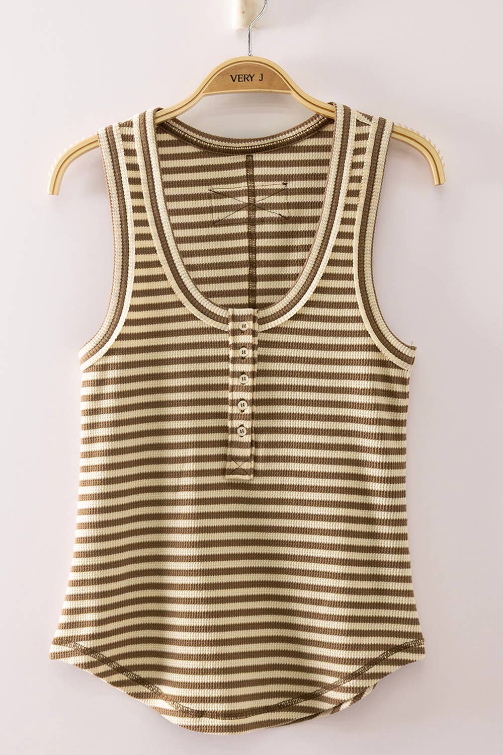 Fitted Knit Tank Top, Feathered Farmhouse