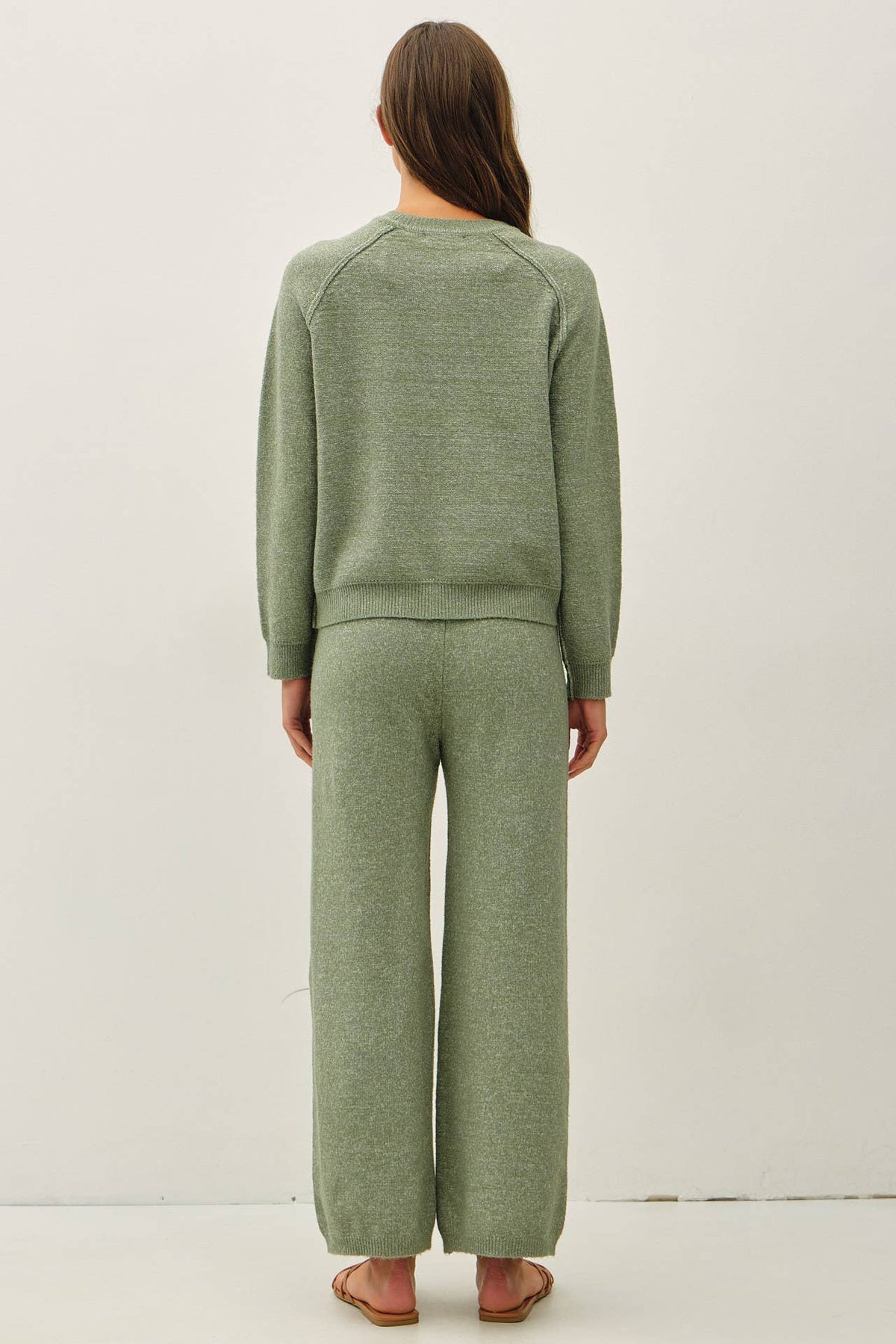 Sage Alpine Ultra Cozy Henley Sweater Top, Feathered Farmhouse
