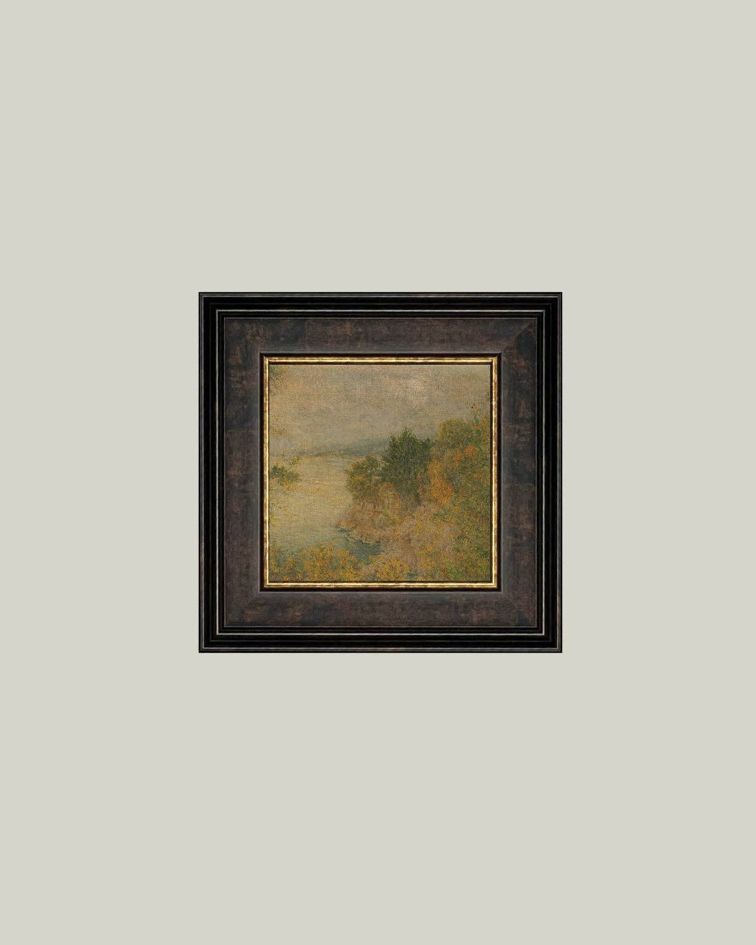 Autumn Landscape Framed Antique Art