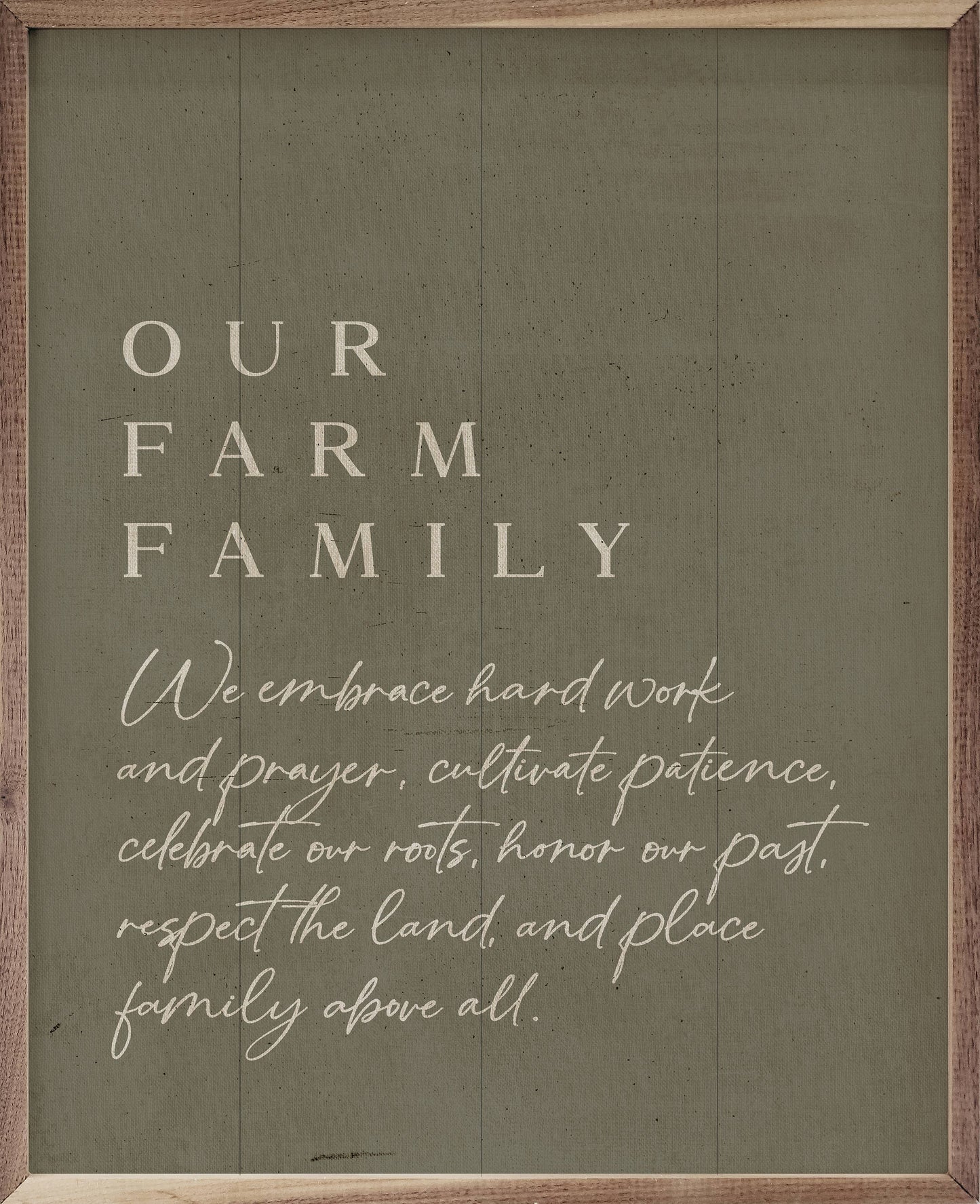 Our Farm Family Sign, Feathered Farmhouse