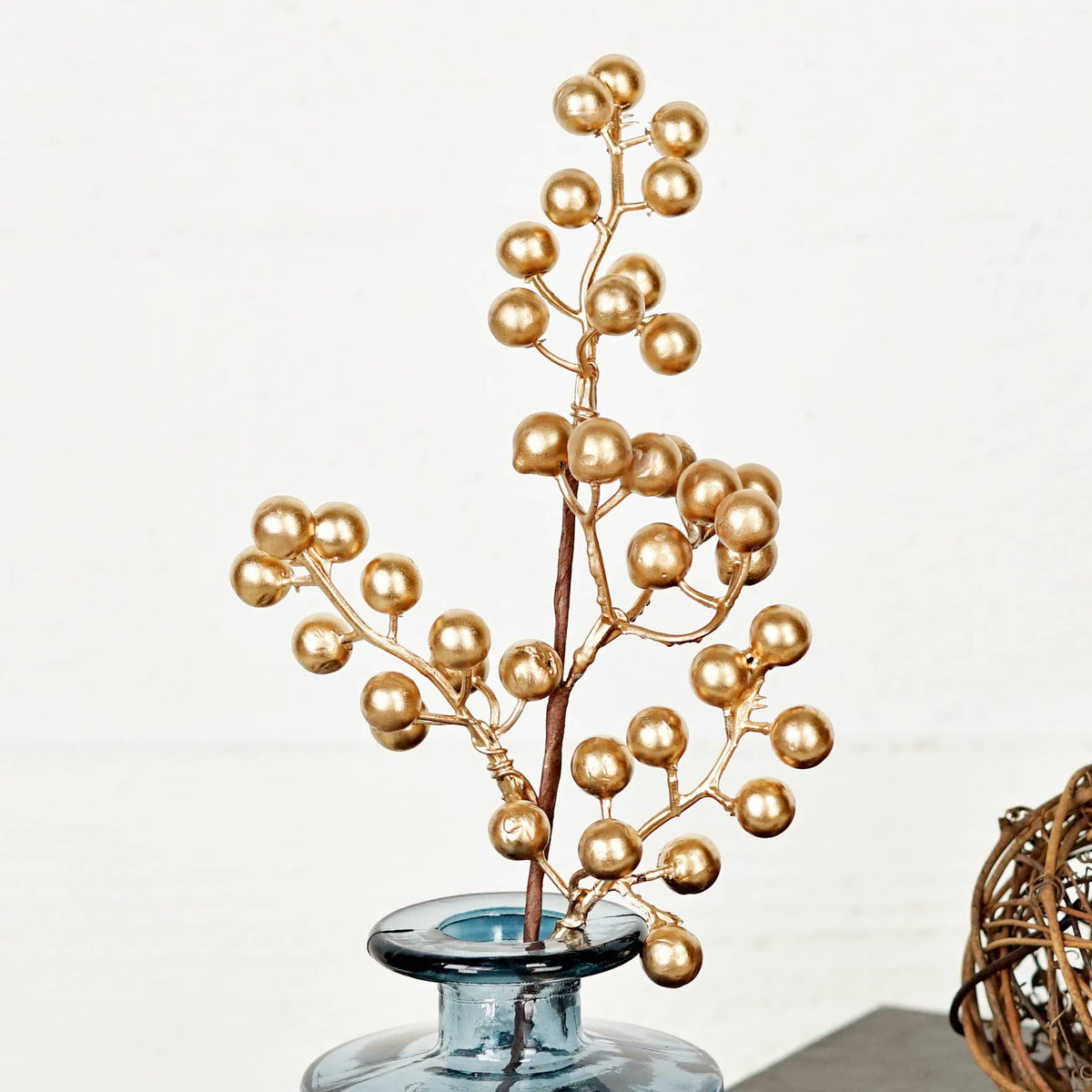 Golden Mountain Berry Stem, Feathered Farmhouse
