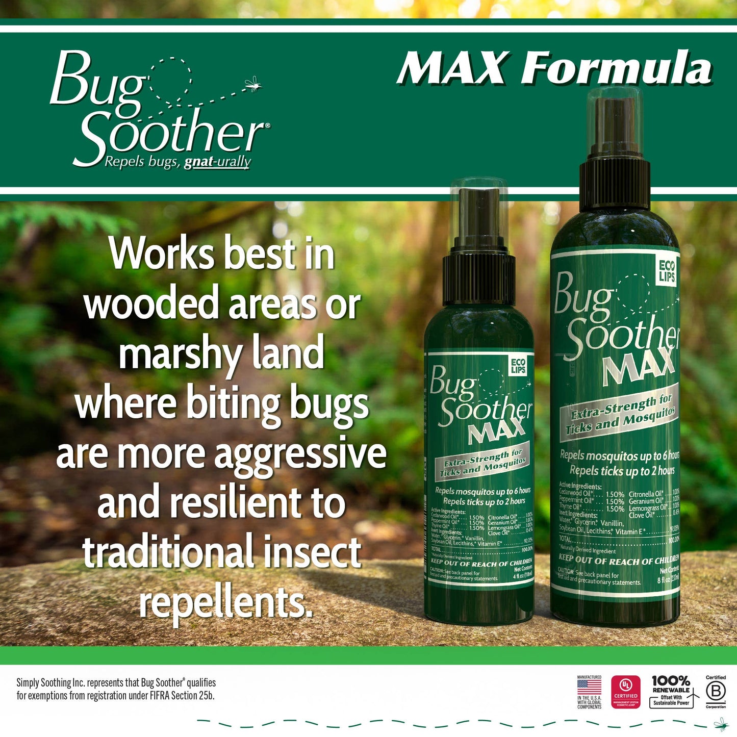 Bug Soother MAX Tick & Mosquito Repellent, Feathered Farmhouse
