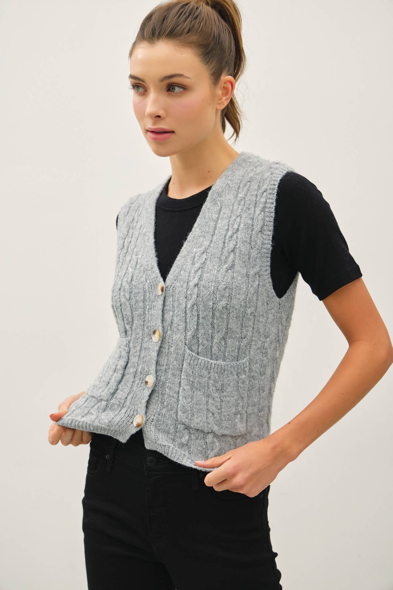 Varsity Sweater Vest, Feathered Farmhouse
