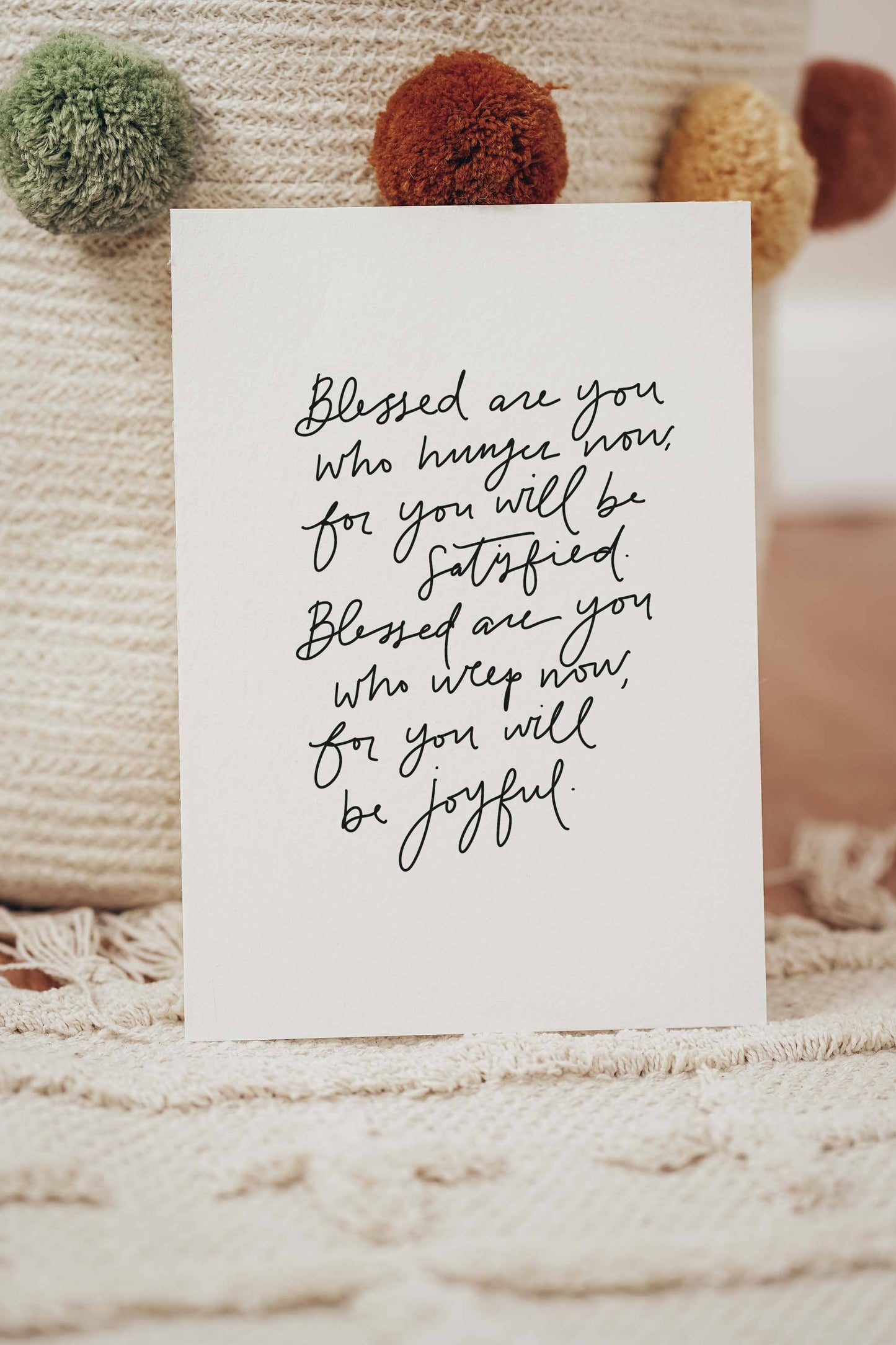 Blessed Are You Sympathy Card, Feathered Farmhouse