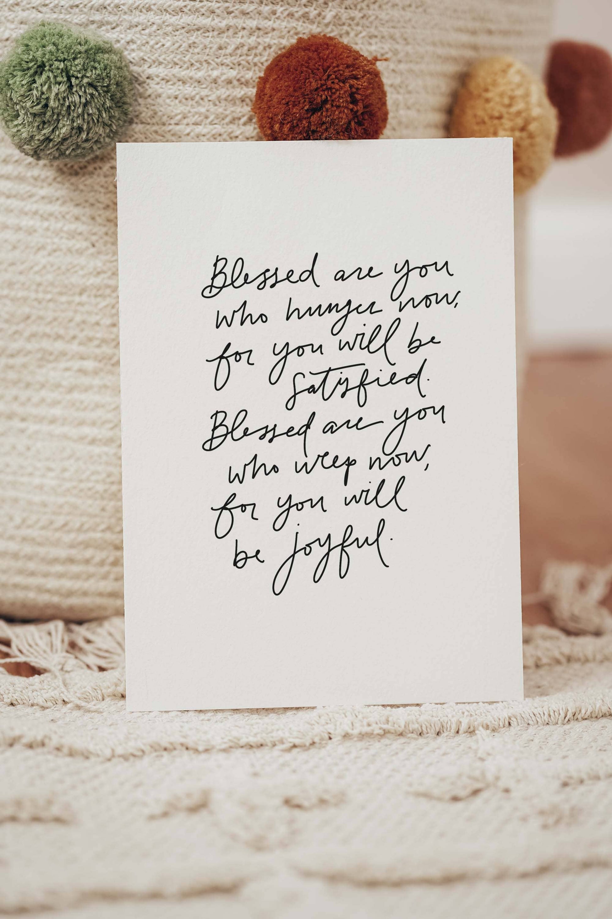 Blessed Are You Sympathy Card, Feathered Farmhouse