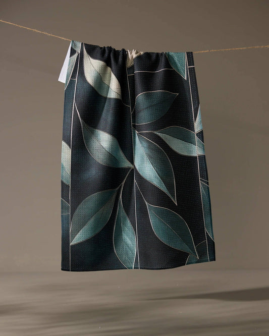 Modern Organic Tea Towel, Feathered Farmhouse