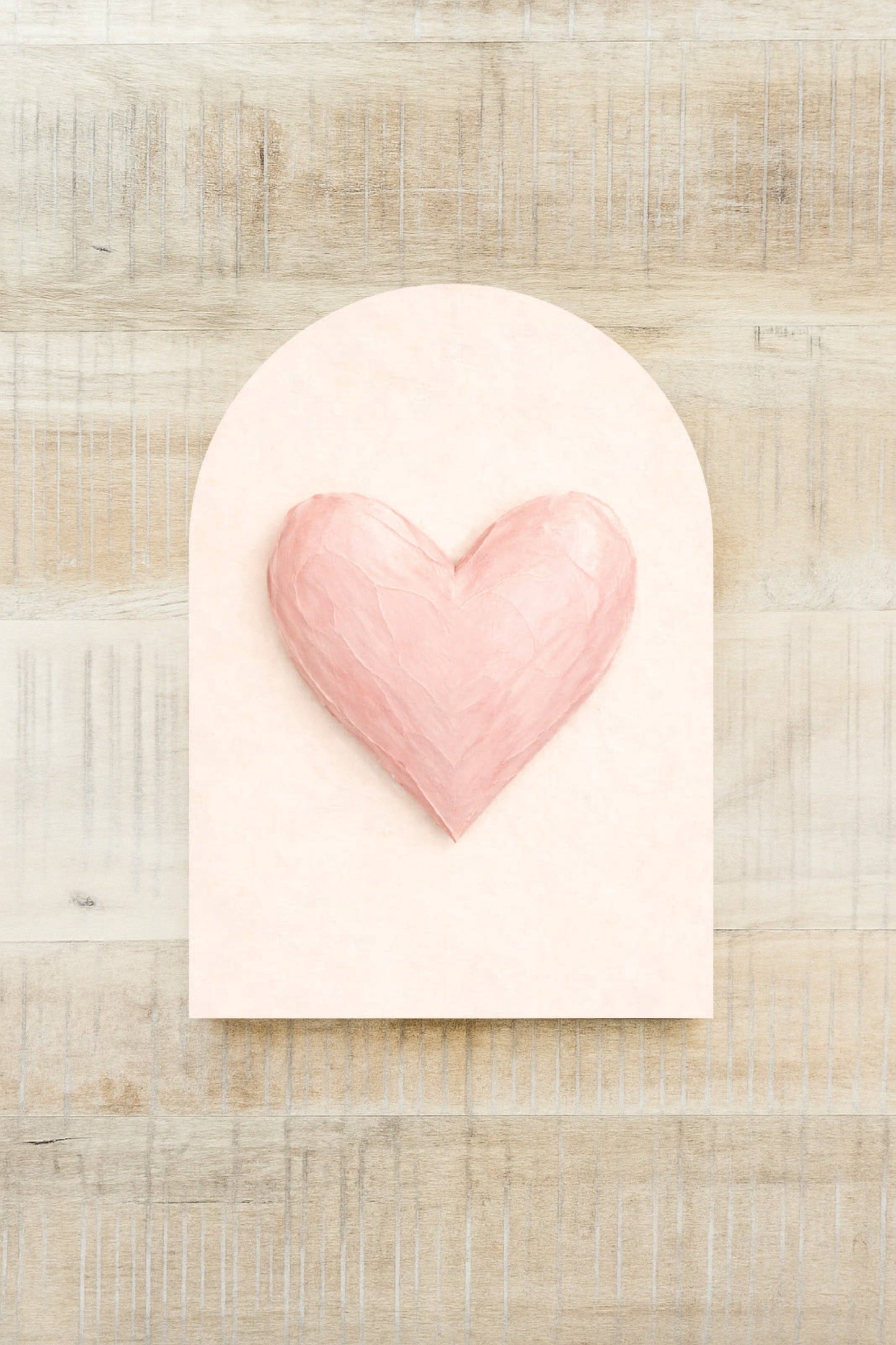 Soft Pink Heart Arch, Feathered Farmhouse