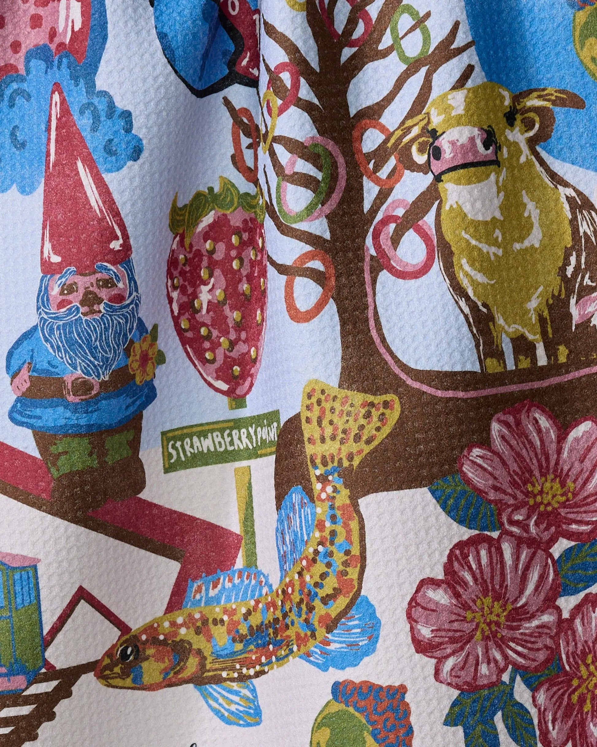 Greetings From Iowa Tea Towel, Feathered Farmhouse