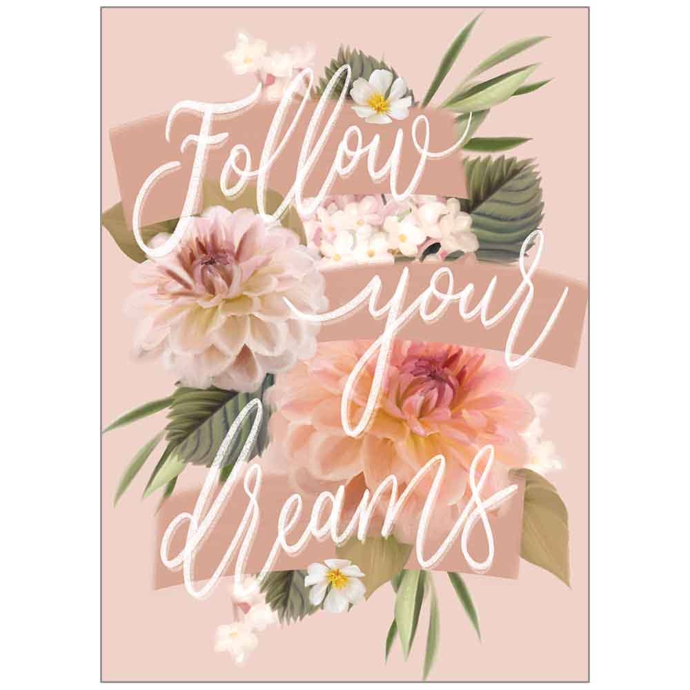 Follow Your Dreams Graduation Card, Feathered Farmhouse