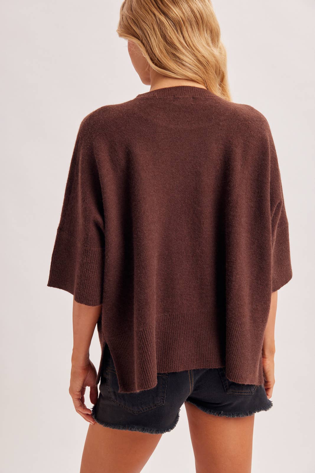 Chocolate Ella Knit Top, Feathered Farmhouse