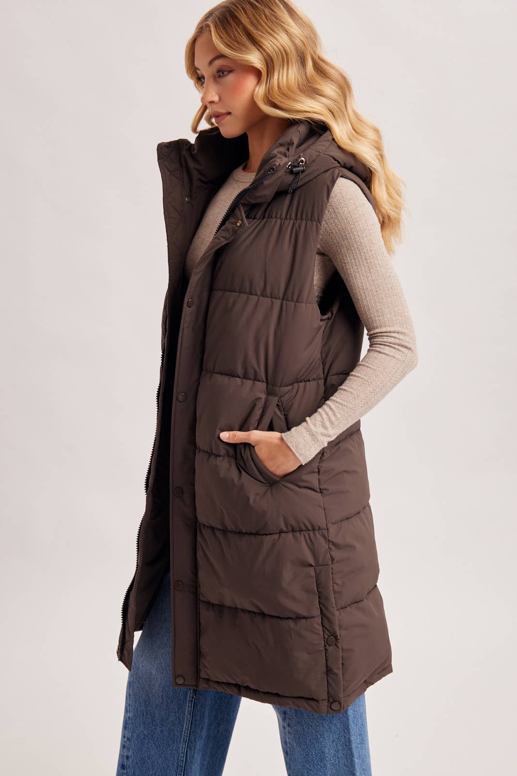 Finley Quilted Puffer Vest, Feathered Farmhouse
