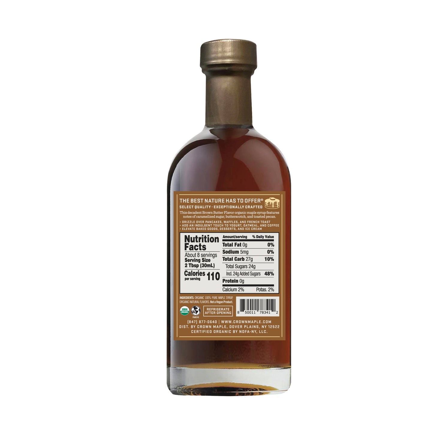 Brown Butter Flavor Organic Maple Syrup, Feathered Farmhouse