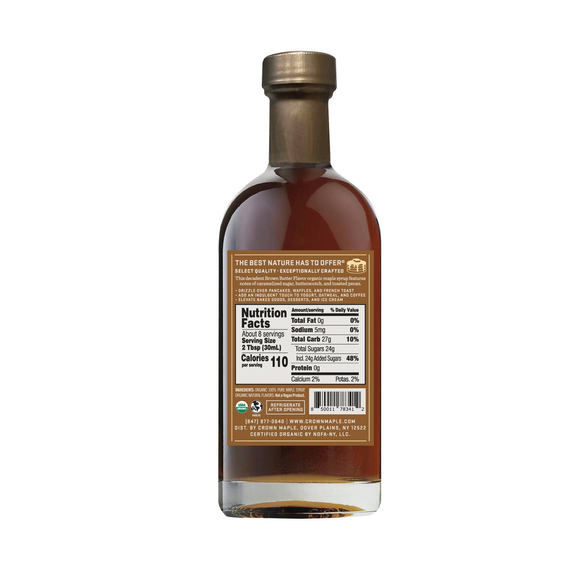 Brown Butter Flavor Organic Maple Syrup, Feathered Farmhouse