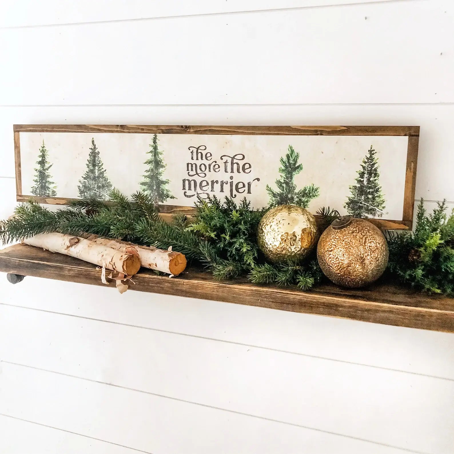 The More the Merrier Tree Sign, Feathered Farmhouse