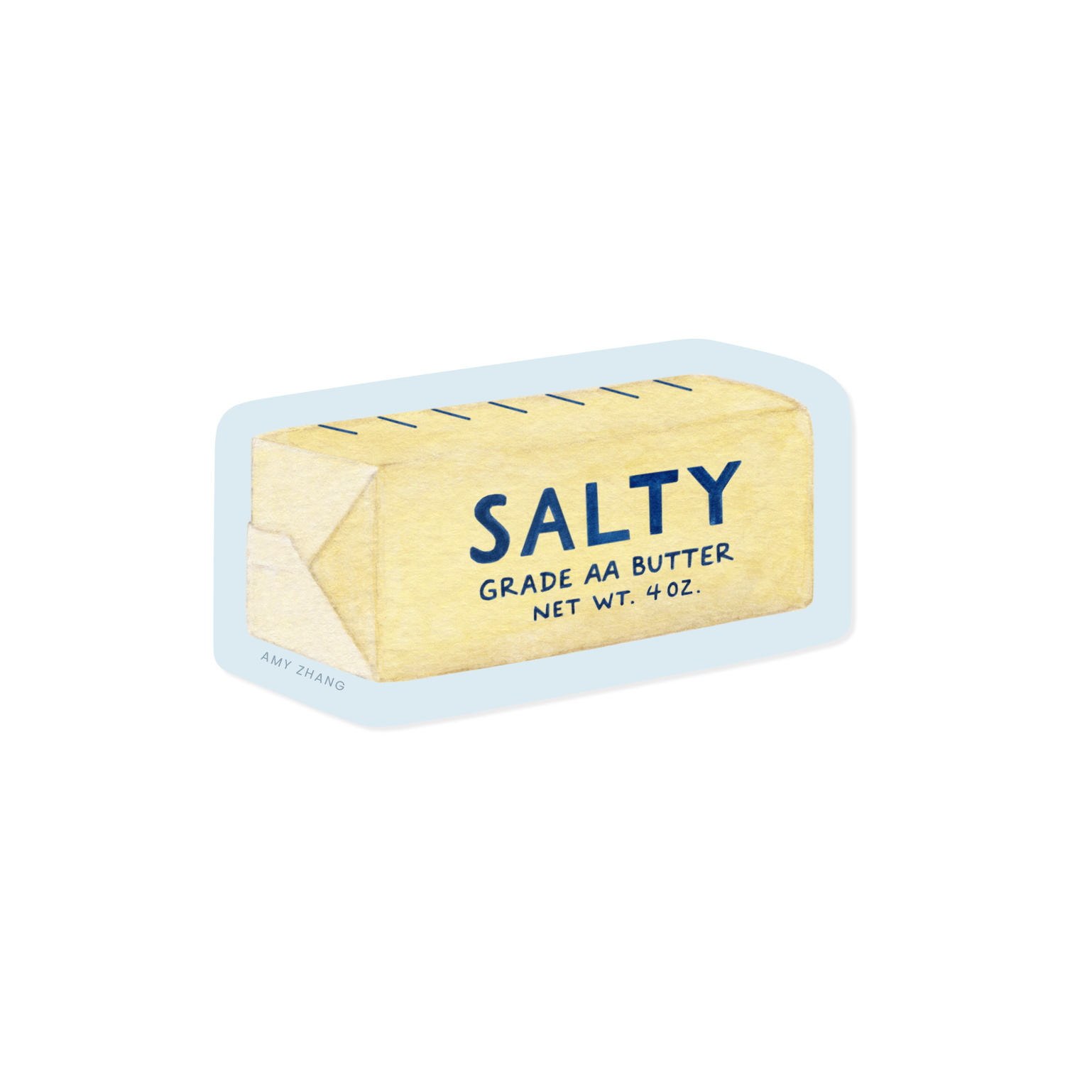 Salty Butter Stick Vinyl Sticker, Feathered Farmhouse