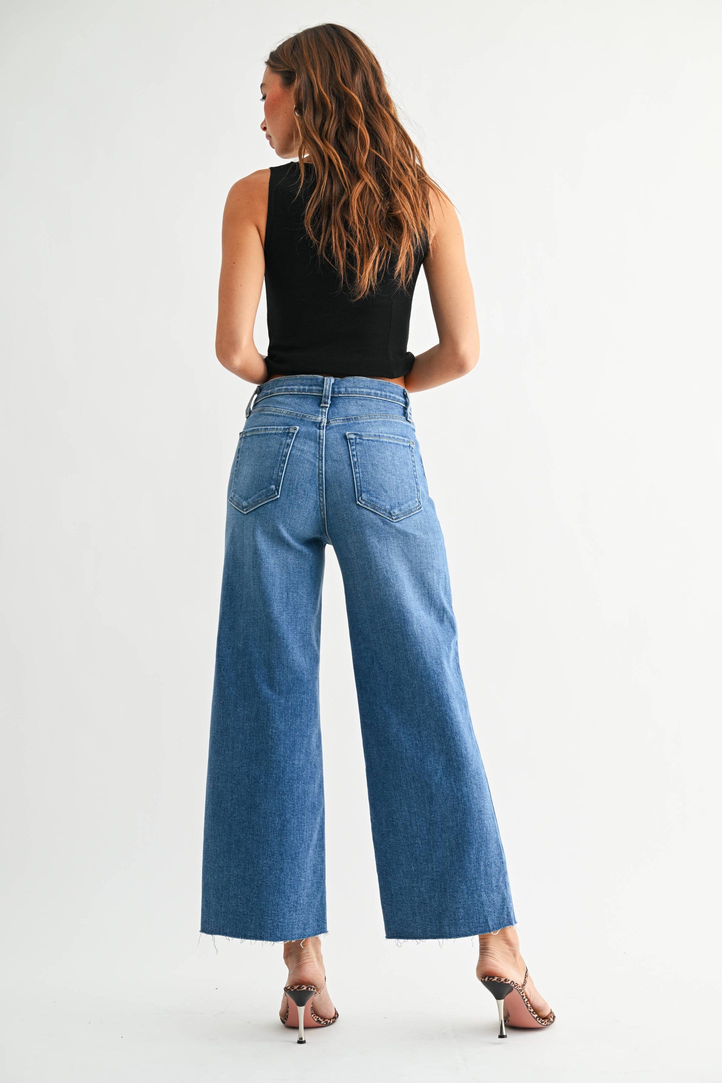 Scissor Cut Wide Leg, Feathered Farmhouse