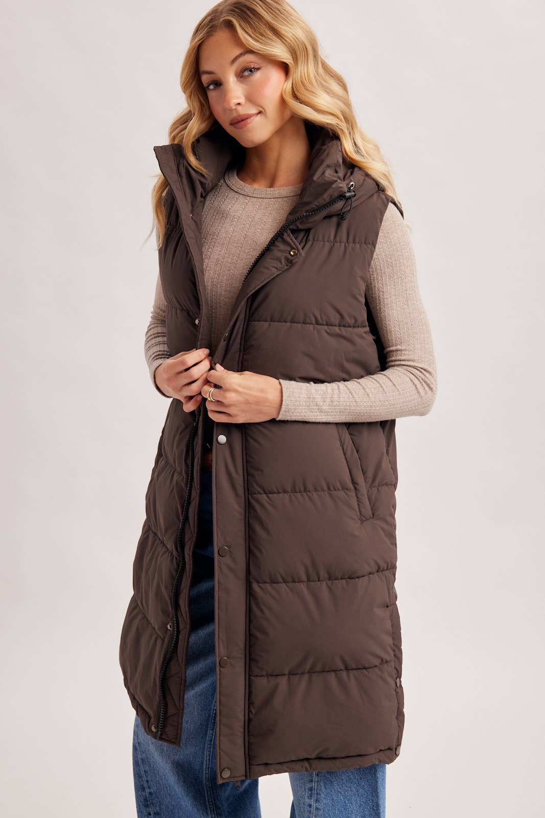 Finley Quilted Puffer Vest, Feathered Farmhouse