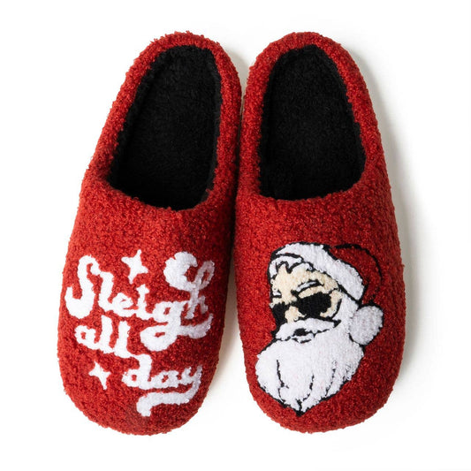 Two Left Feet Holiday Lounge Out Loud Comfy Slippers, Feathered Farmhouse