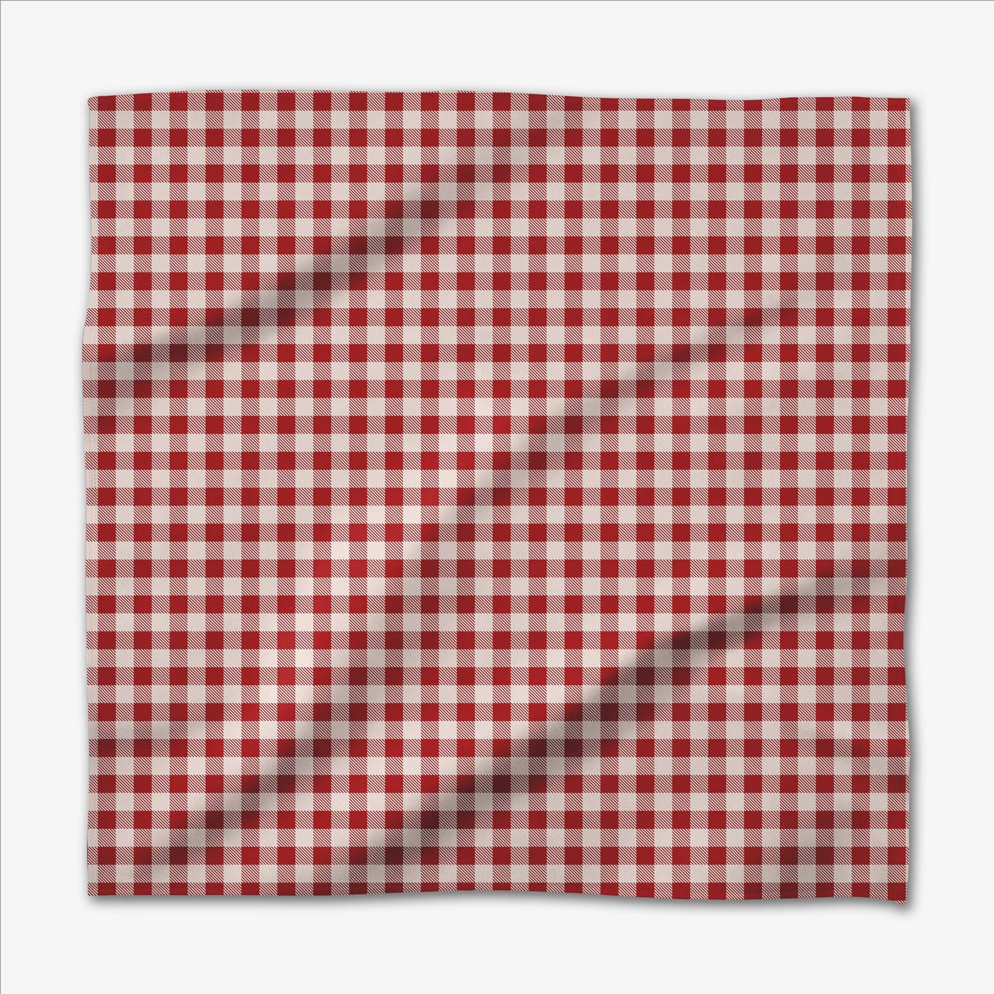 Christmas Gingham Geometry Dinner Napkin Set, Feathered Farmhouse