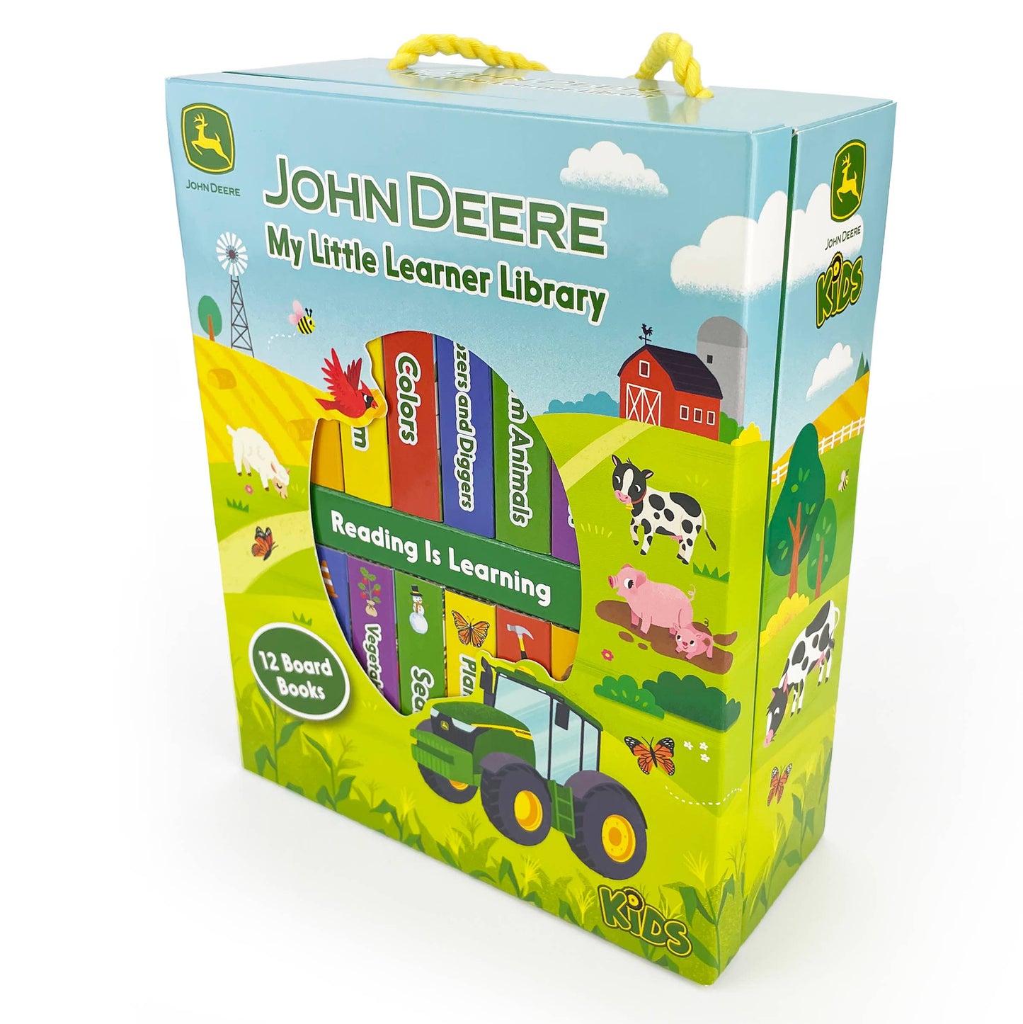 John Deere Kids My Little Learner Library Board Book Set, Feathered Farmhouse