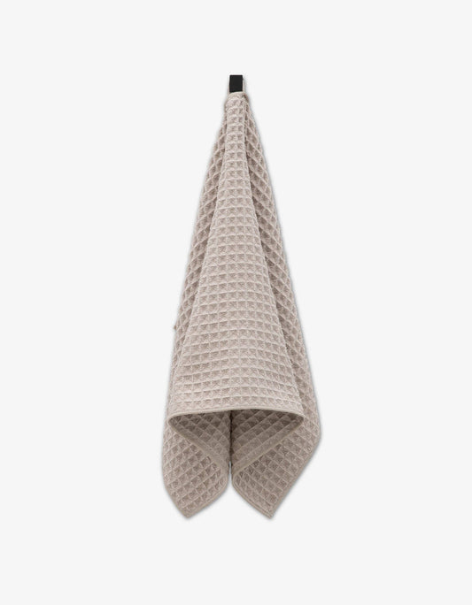 Taupe Waffle Hand Towel, Feathered Farmhouse