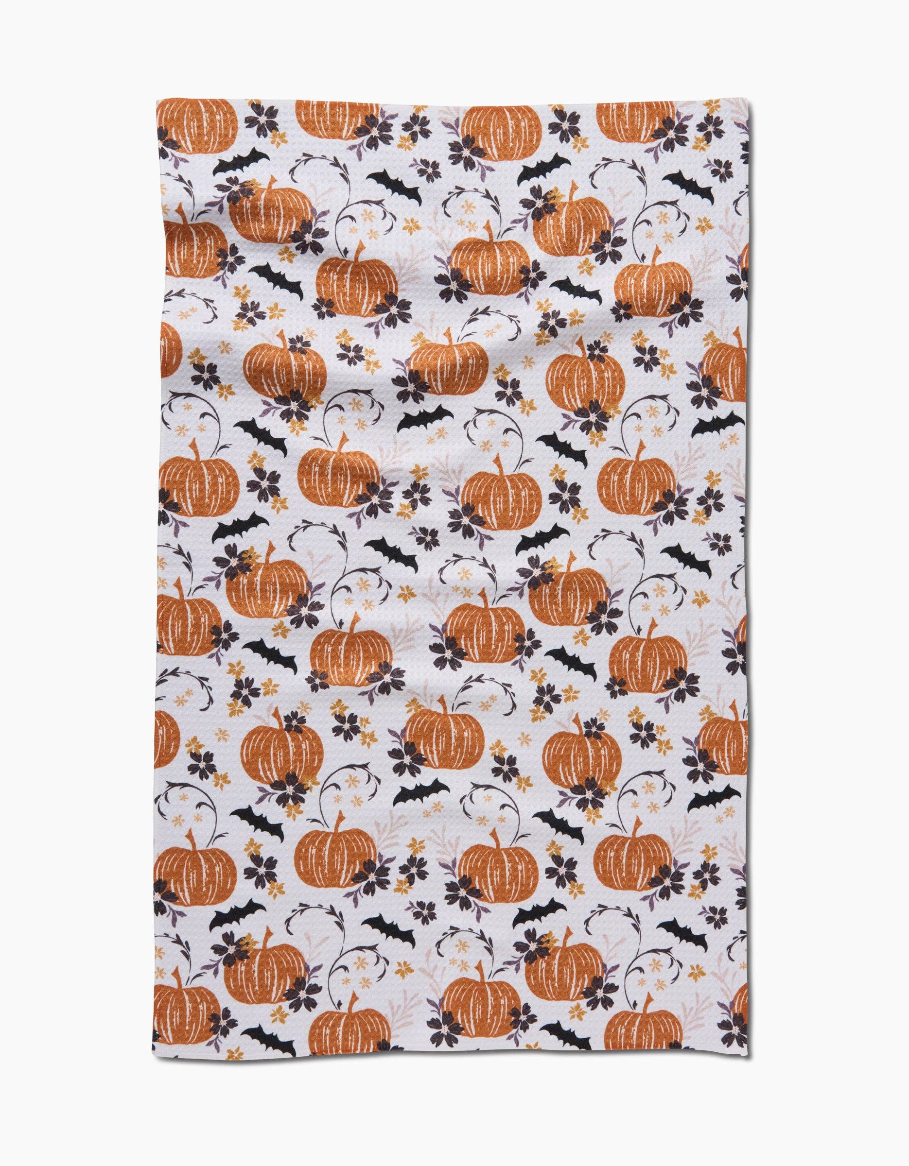 Bats in the Pumpkin Patch Geometry Tea Towel, Feathered Farmhouse