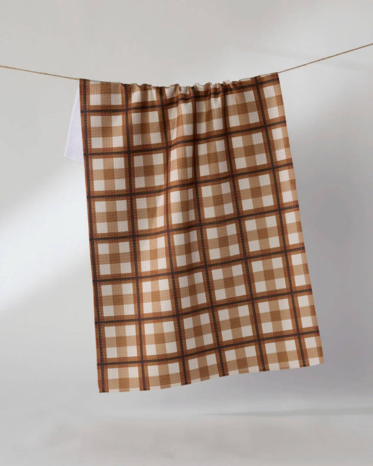 Rich Cocoa Tea Towel, Feathered Farmhouse