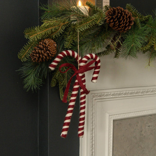 Pair of Candy Canes Ornament, Feathered Farmhouse