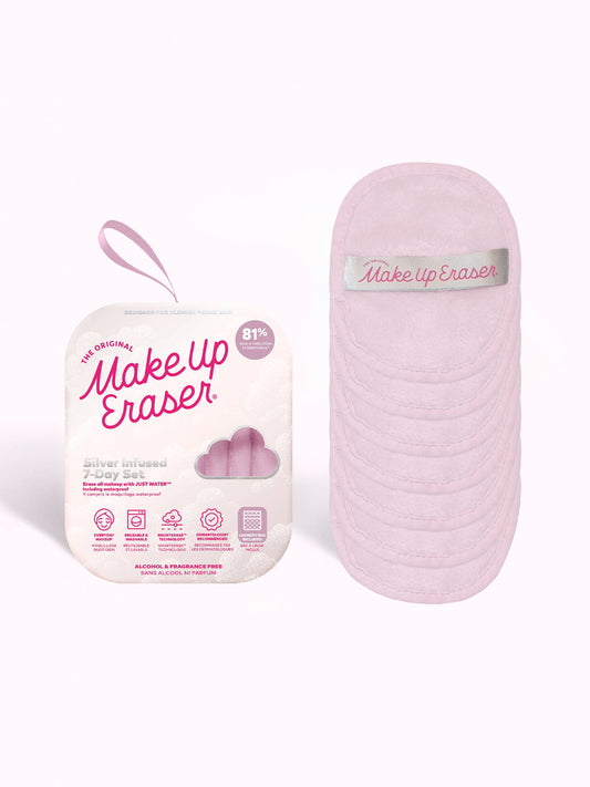 Silver Infused MakeUp Eraser 7-Day Set, Feathered Farmhouse