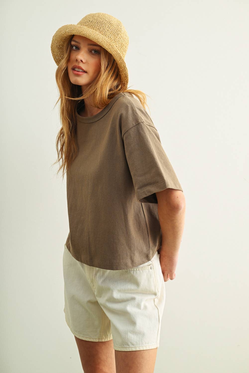 Short Sleeve Linen Top, Feathered Farmhouse